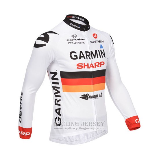 2013 Cycling Jersey Garmin Sharp Champion Germany Long Sleeve and Bib Tight